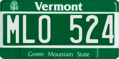 VT license plate MLO524