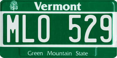 VT license plate MLO529