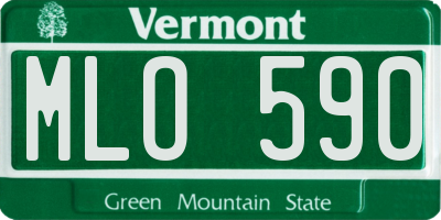 VT license plate MLO590