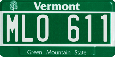 VT license plate MLO611
