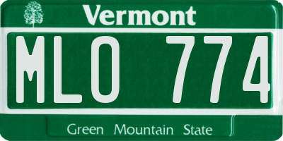 VT license plate MLO774