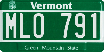 VT license plate MLO791