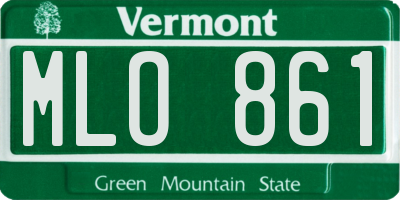 VT license plate MLO861