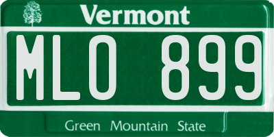 VT license plate MLO899