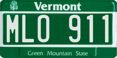 VT license plate MLO911