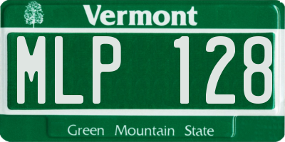 VT license plate MLP128
