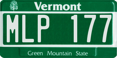 VT license plate MLP177