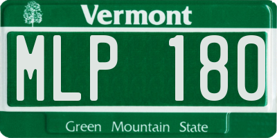 VT license plate MLP180