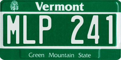VT license plate MLP241