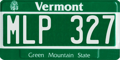 VT license plate MLP327