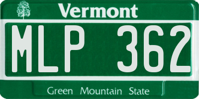 VT license plate MLP362