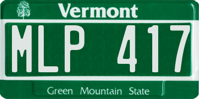VT license plate MLP417