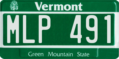 VT license plate MLP491