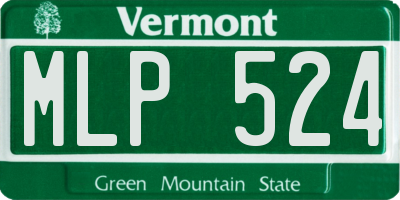 VT license plate MLP524