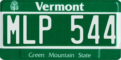 VT license plate MLP544