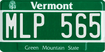 VT license plate MLP565