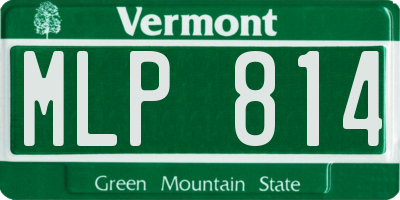 VT license plate MLP814