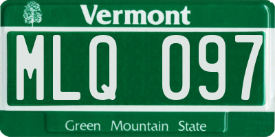 VT license plate MLQ097