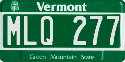VT license plate MLQ277