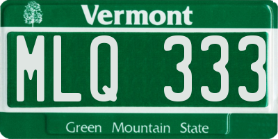 VT license plate MLQ333