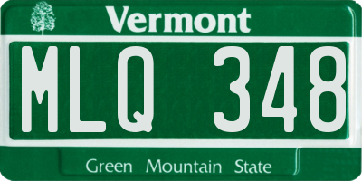 VT license plate MLQ348