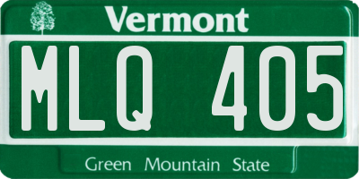 VT license plate MLQ405