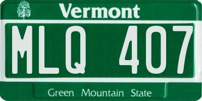 VT license plate MLQ407