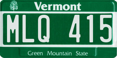 VT license plate MLQ415