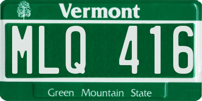 VT license plate MLQ416