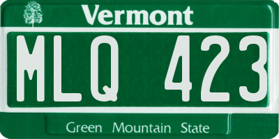 VT license plate MLQ423