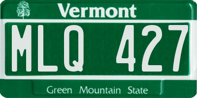 VT license plate MLQ427