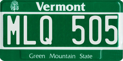 VT license plate MLQ505