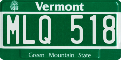 VT license plate MLQ518