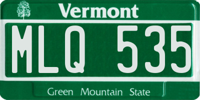 VT license plate MLQ535