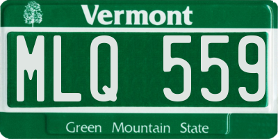 VT license plate MLQ559