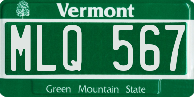 VT license plate MLQ567