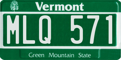 VT license plate MLQ571