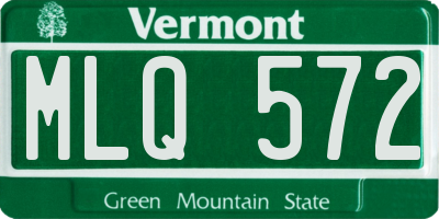 VT license plate MLQ572