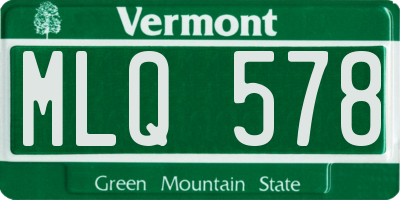 VT license plate MLQ578