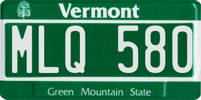 VT license plate MLQ580