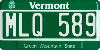 VT license plate MLQ589