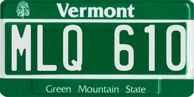 VT license plate MLQ610