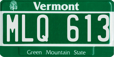 VT license plate MLQ613