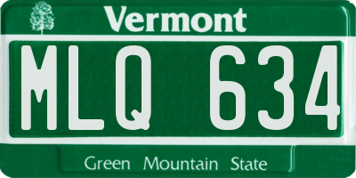 VT license plate MLQ634
