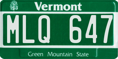 VT license plate MLQ647
