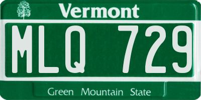 VT license plate MLQ729