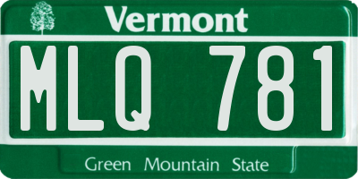 VT license plate MLQ781