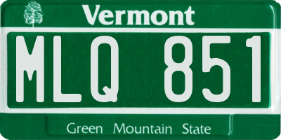 VT license plate MLQ851