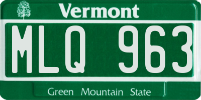VT license plate MLQ963