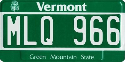VT license plate MLQ966